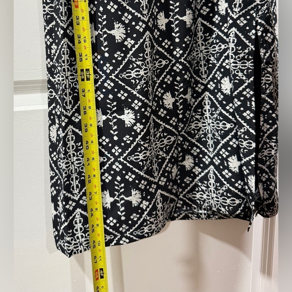 Hyacinth House Sabrina Midi Dress S Black White Square Neck Puff Sleeve NWT - Picture 10 of 16